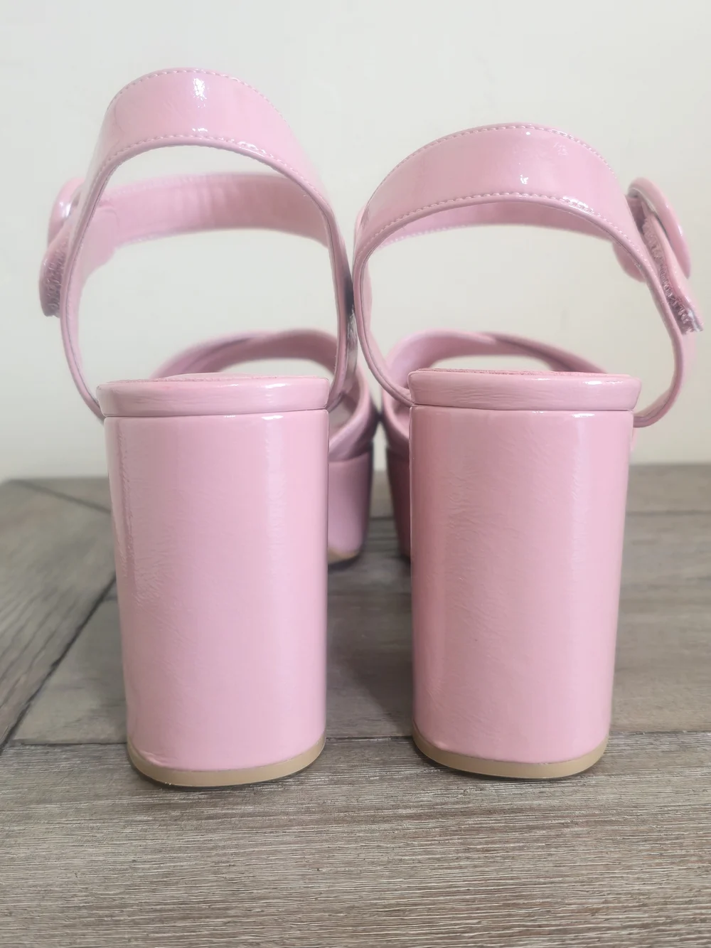 Jeffrey Campbell Platz Pink Blush Patent Leather Platform Heels Size 10 Feminine